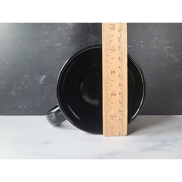 KAHLUA Coffee Mug Black With White Speckles 16 Oz - Picture 8 of 10